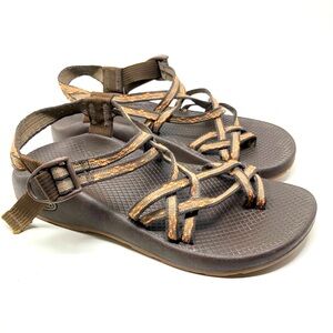Chaco Zx2 Brown and Orange Sandals Size 8 with Vibram Soles